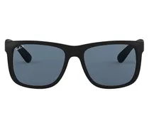Justin Sonnenbrille mit eckigem Gestell - Schwarz