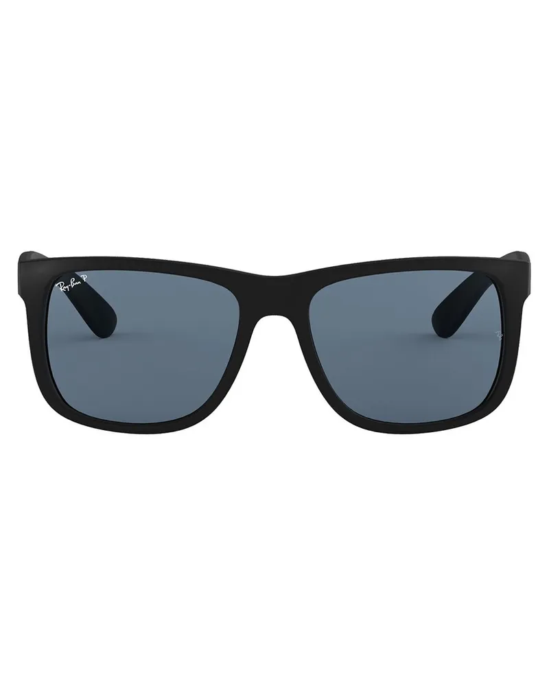 Ray Ban Justin Sonnenbrille mit eckigem Gestell - Schwarz Schwarz