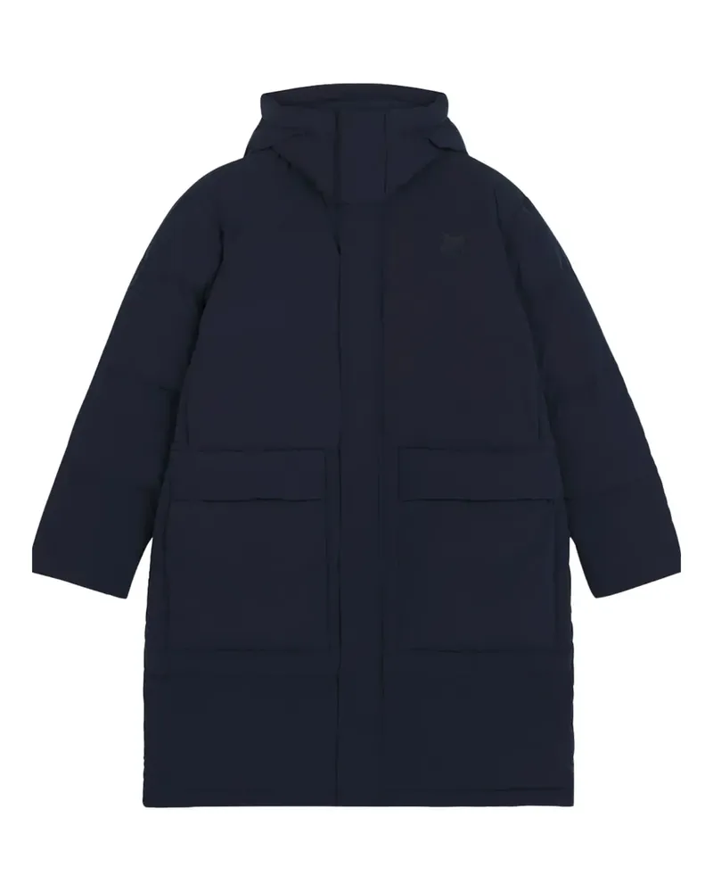 Kitsuné hooded pockets padded coat - Blau Blau