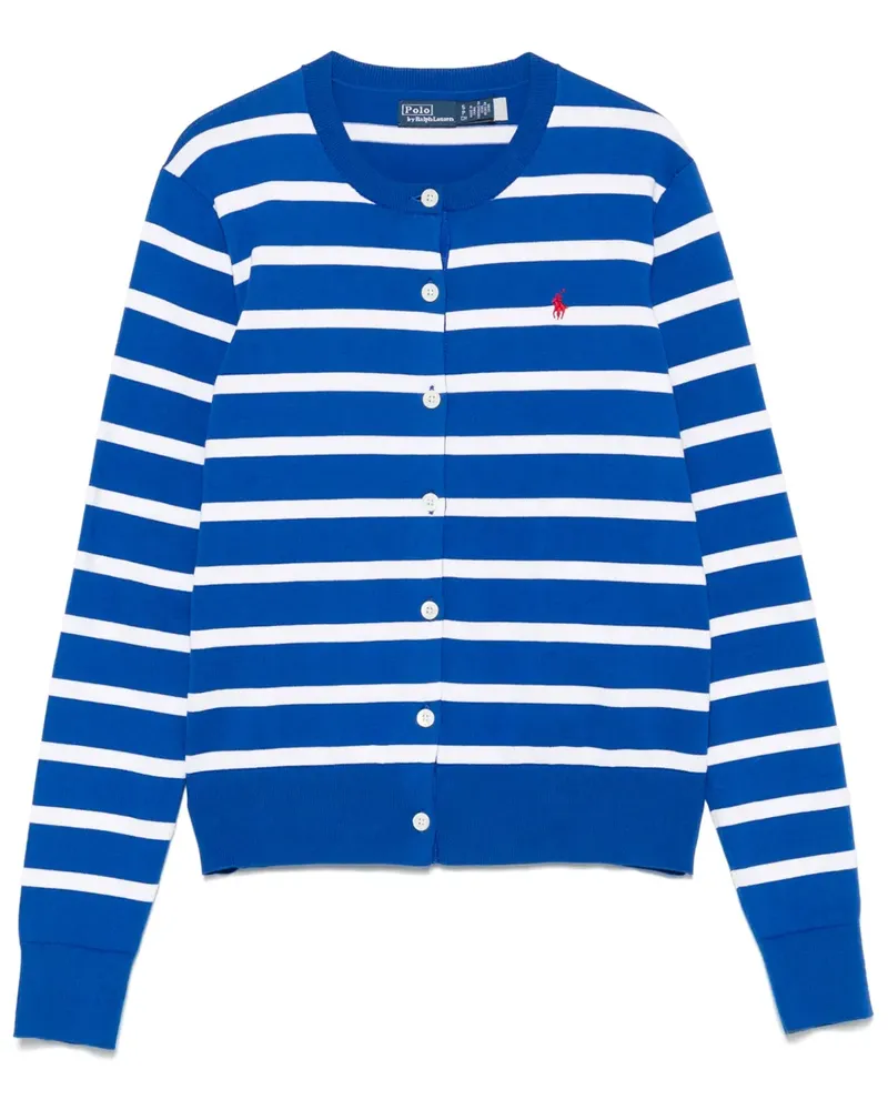 Ralph Lauren Gestreifter Cardigan - Blau Blau