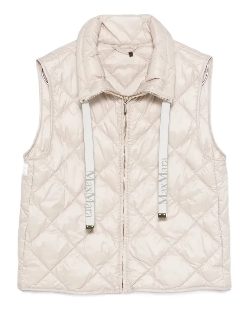 Max Mara Gesteppte The Cube Weste mit Reißverschluss - Nude Nude