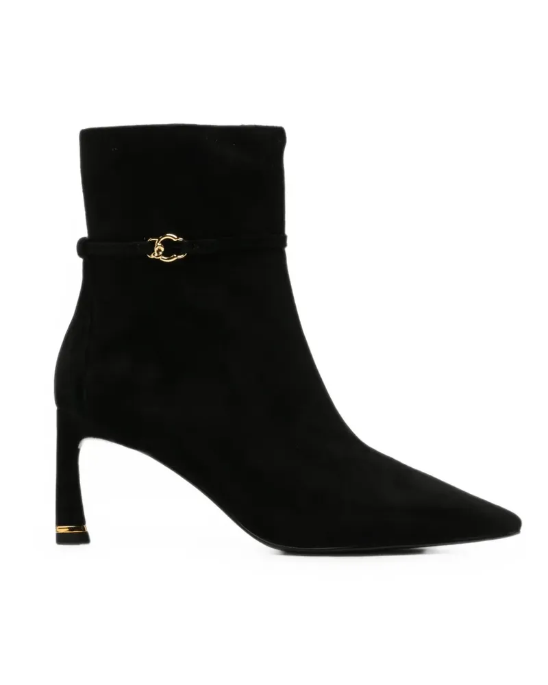 Coccinelle logo-plaque suede ankle boots - Schwarz Schwarz