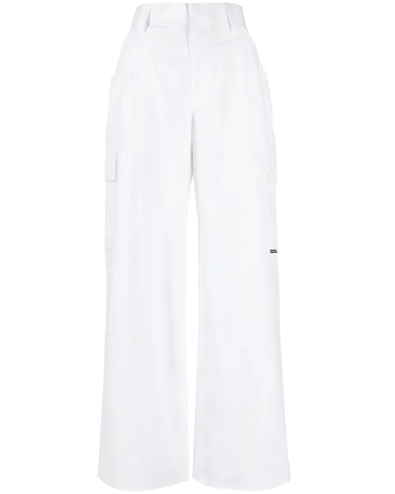 Alexander Wang Hoch sitzende Cargohose - Weiß Weiß