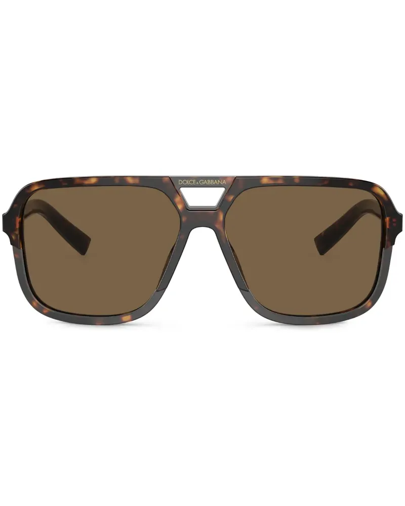 Dolce & Gabbana Klassische Pilotenbrille - Braun Braun