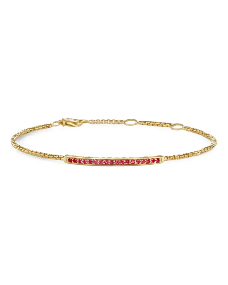 David Yurman 18kt Petite Pavé Bar Gelbgoldarmband (1,7mm Gold
