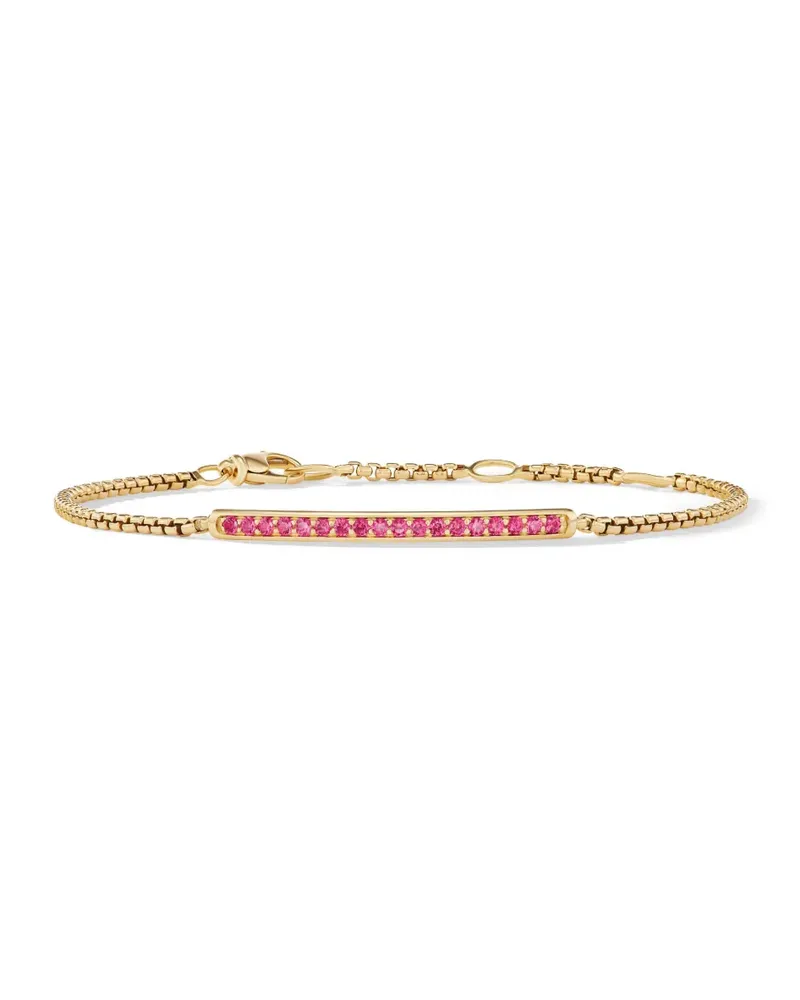 David Yurman 18kt Petite Pavé Bar Gelbgoldarmband (1,7mm Gold