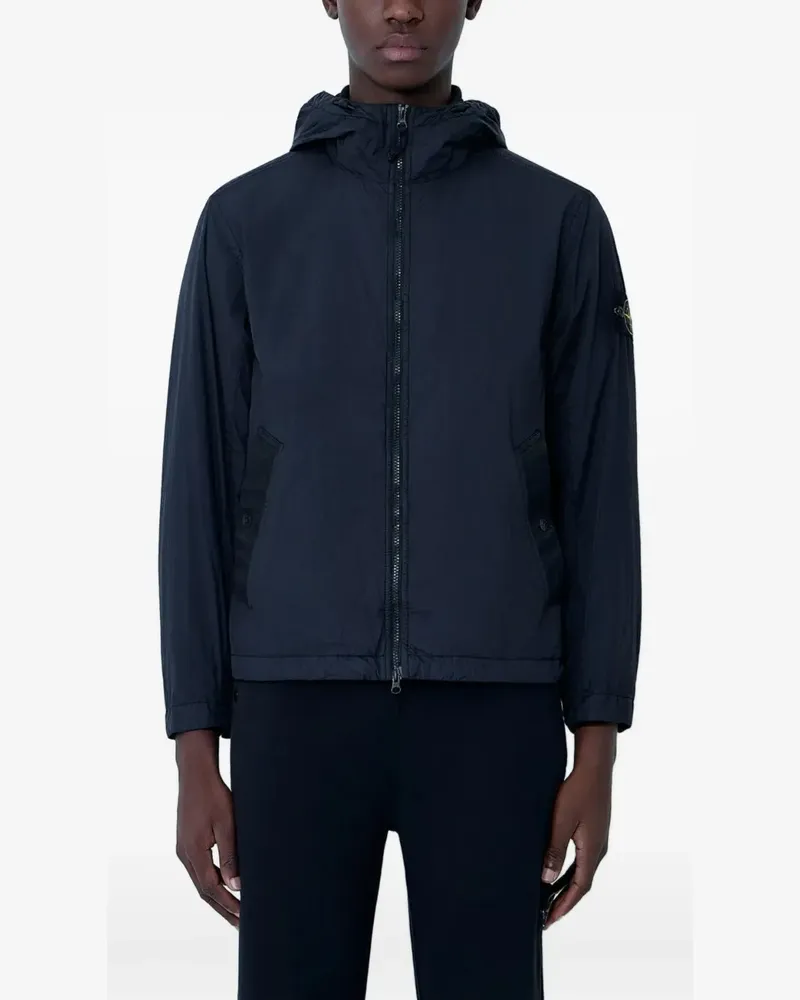 Stone Island 4100001 NY Jacke mit Knitteroptik - Blau Blau