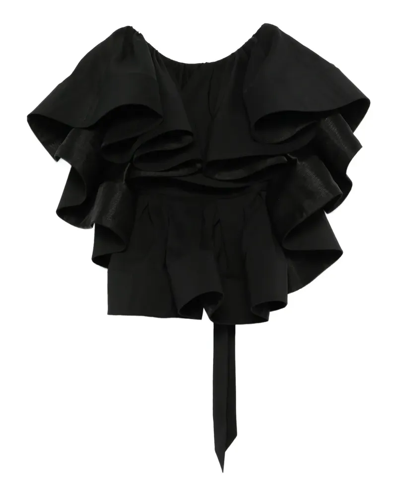 Viktor & Rolf Bluse mit Rüschen - Schwarz Schwarz