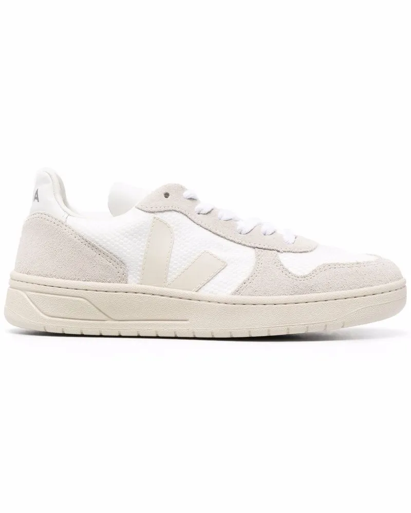 VEJA V-10 Netz-Sneakers - Weiß Weiß
