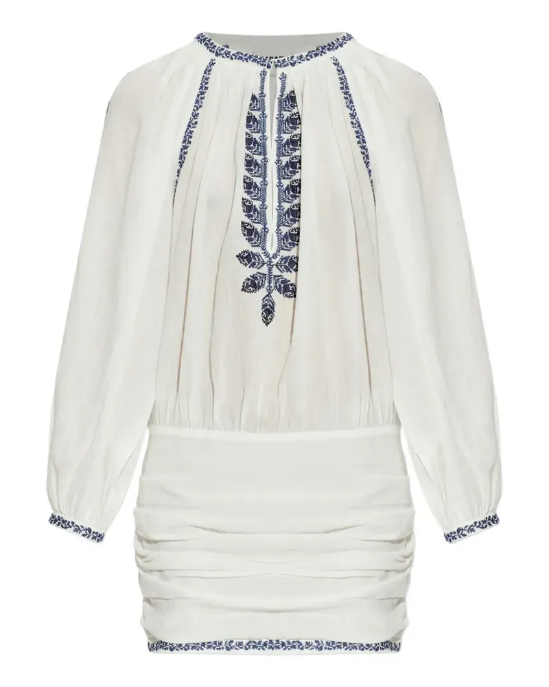 Isabel Marant Ludy embroidered cotton dress - Weiß Weiß
