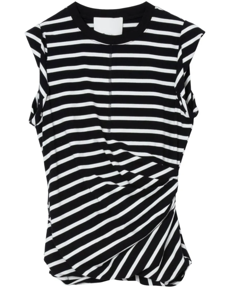 3.1 phillip lim Gestreiftes Trägershirt - Schwarz Schwarz