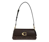 Schultertasche mit Logo - Braun