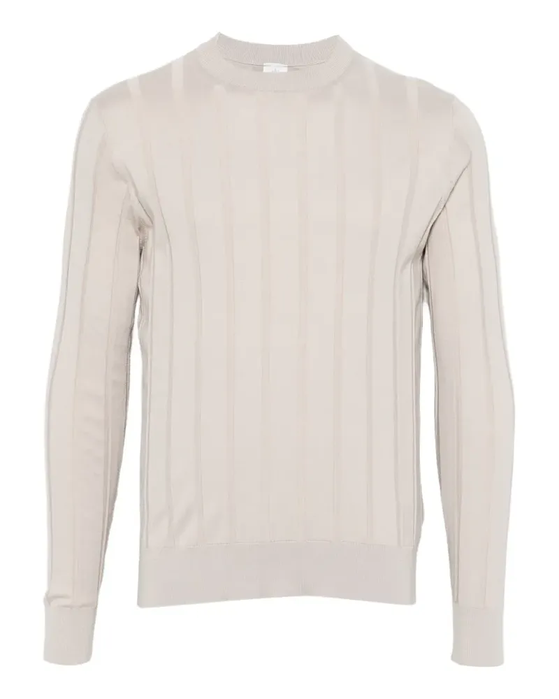 Eleventy Gerippter Pullover mit rundem Ausschnitt - Nude Nude