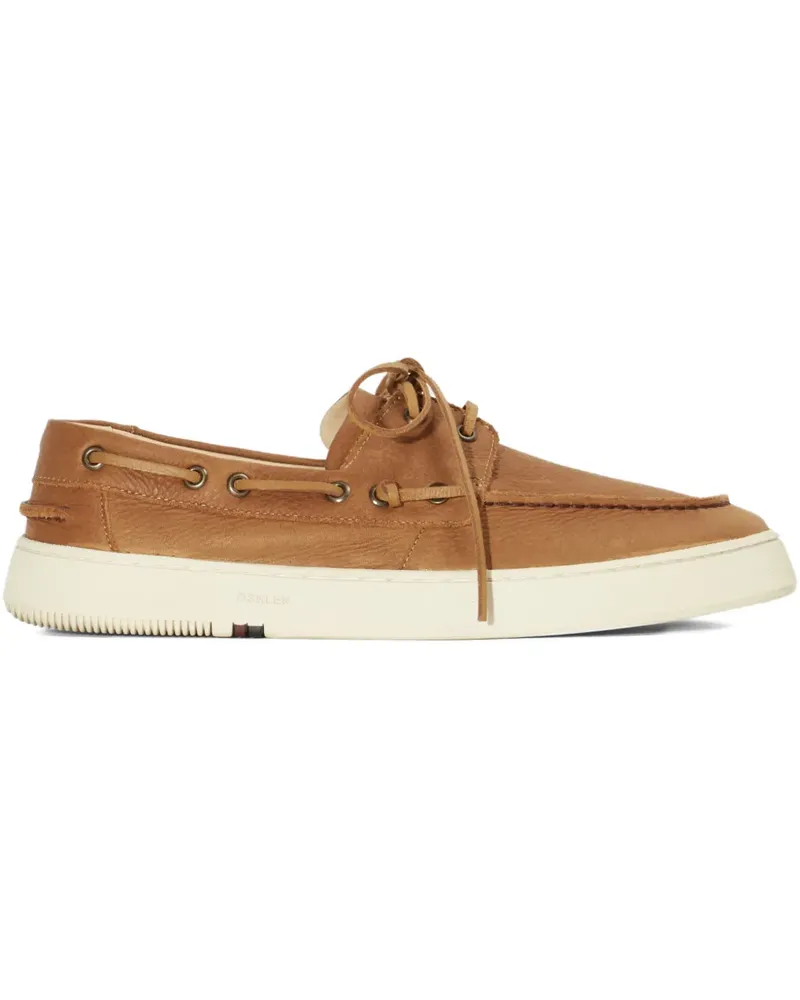 Osklen Soho Dockside laced leather boat shoes - Braun Braun