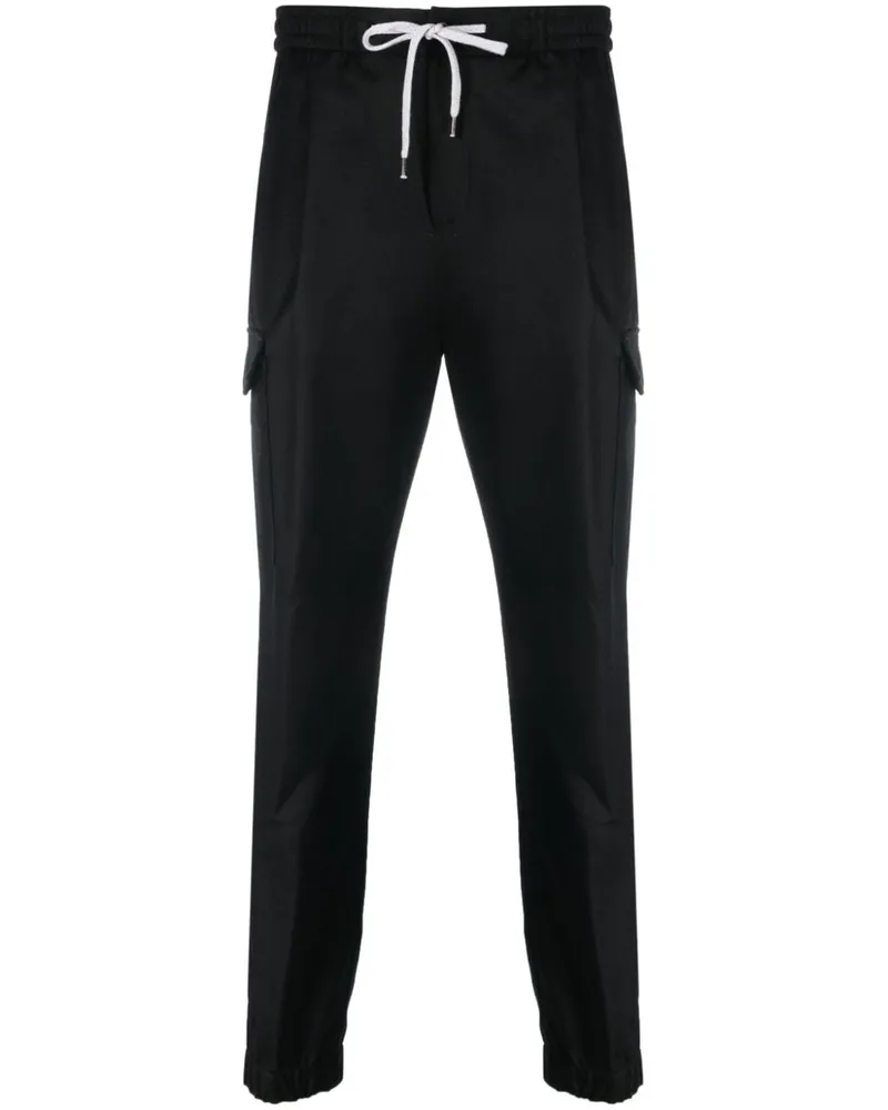 PT TORINO Tapered-Hose mit Cargotaschen - Schwarz Schwarz