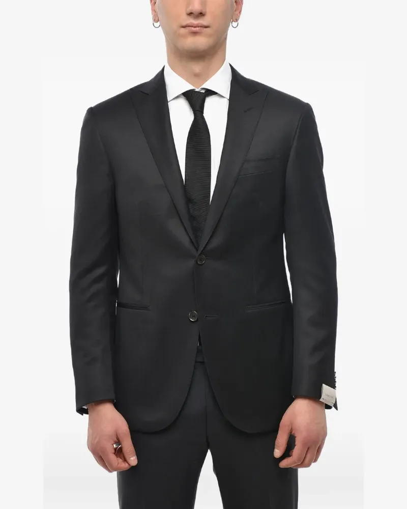 Corneliani Academy peak-lapel jacket - Schwarz Schwarz