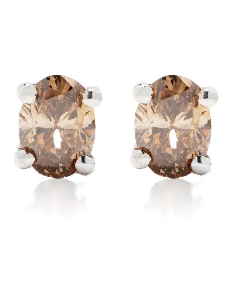 Wouters & Hendrix 18kt Weißgoldohrstecker mit Diamanten - Silber Silber