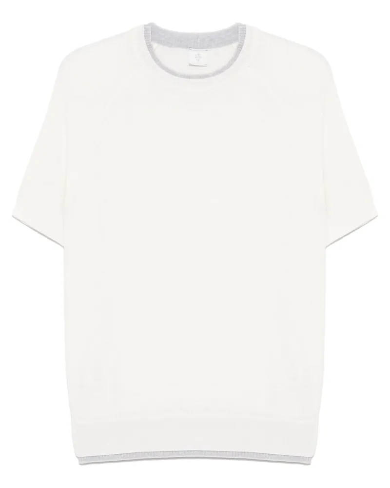 Eleventy T-Shirt im Layering-Look - Weiß Weiß