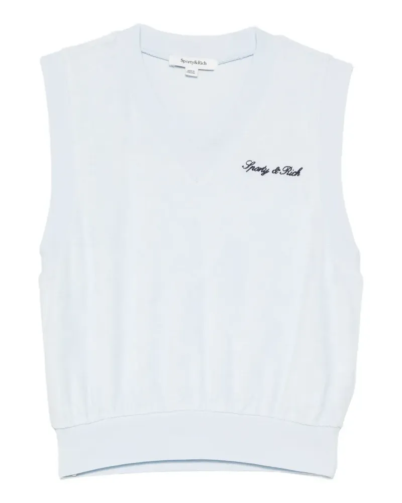 SPORTY & RICH Filippa Pullunder mit V-Ausschnitt - Blau Blau