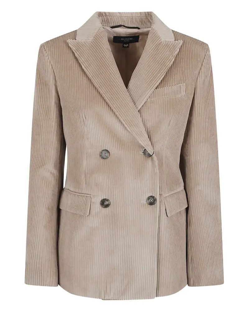 Max Mara corduroy double-breasted blazer - Nude Nude
