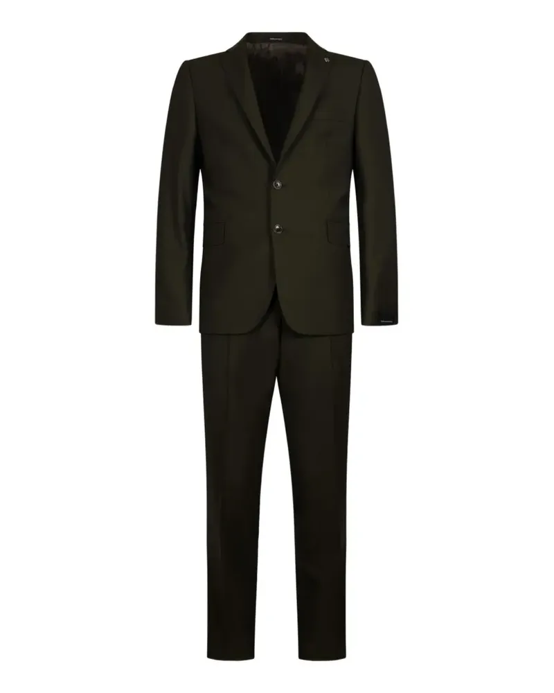 Tagliatore buttoned flap-pocket suit - Grün Grün