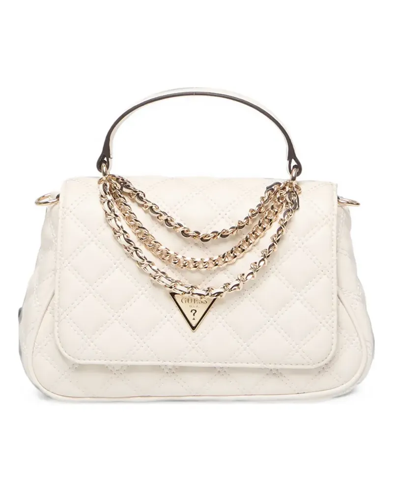 Guess Giully quilted chain-detail tote bag - Nude Nude