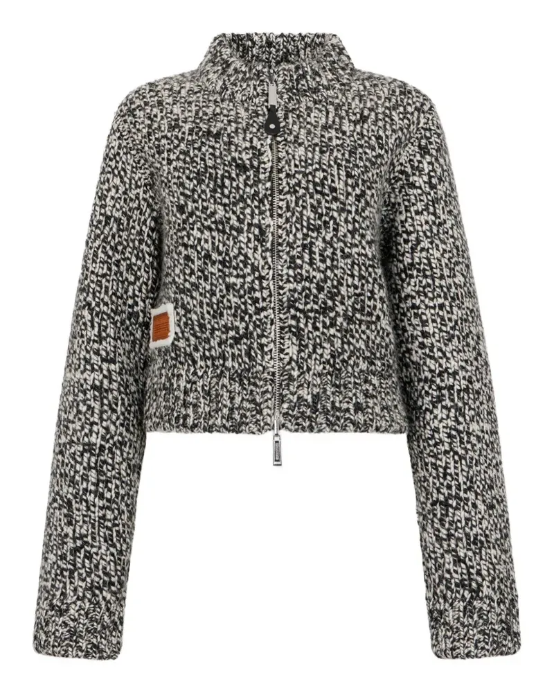 Dsquared2 Wendbarer Mouliné-Strickcardigan - Schwarz Schwarz