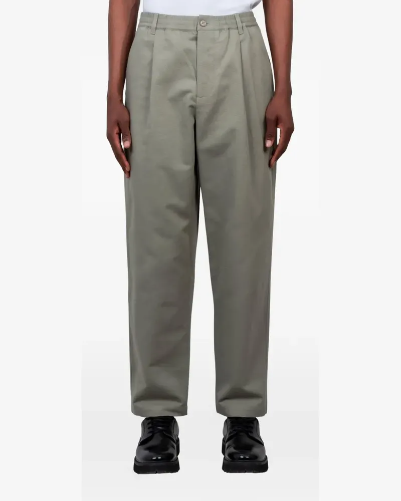 Kitsuné pleated elasticated-waist trousers - Grün Grün