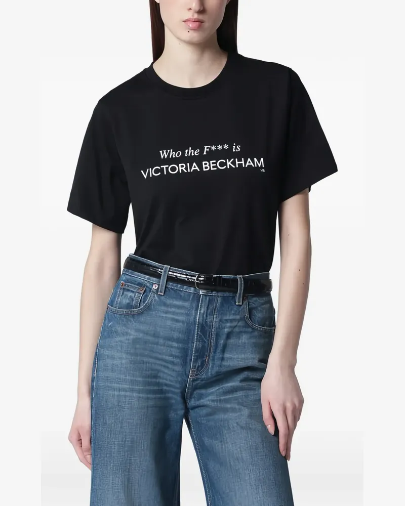 Victoria Beckham crew-neck T-shirt - Schwarz Schwarz