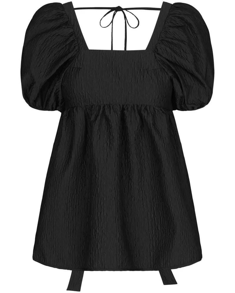 Cecilie Bahnsen Alma Bluse mit Matelassé-Effekt - Schwarz Schwarz