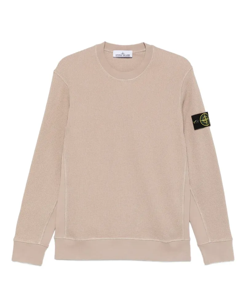 Stone Island waffle-knit sweatshirt - Nude Nude