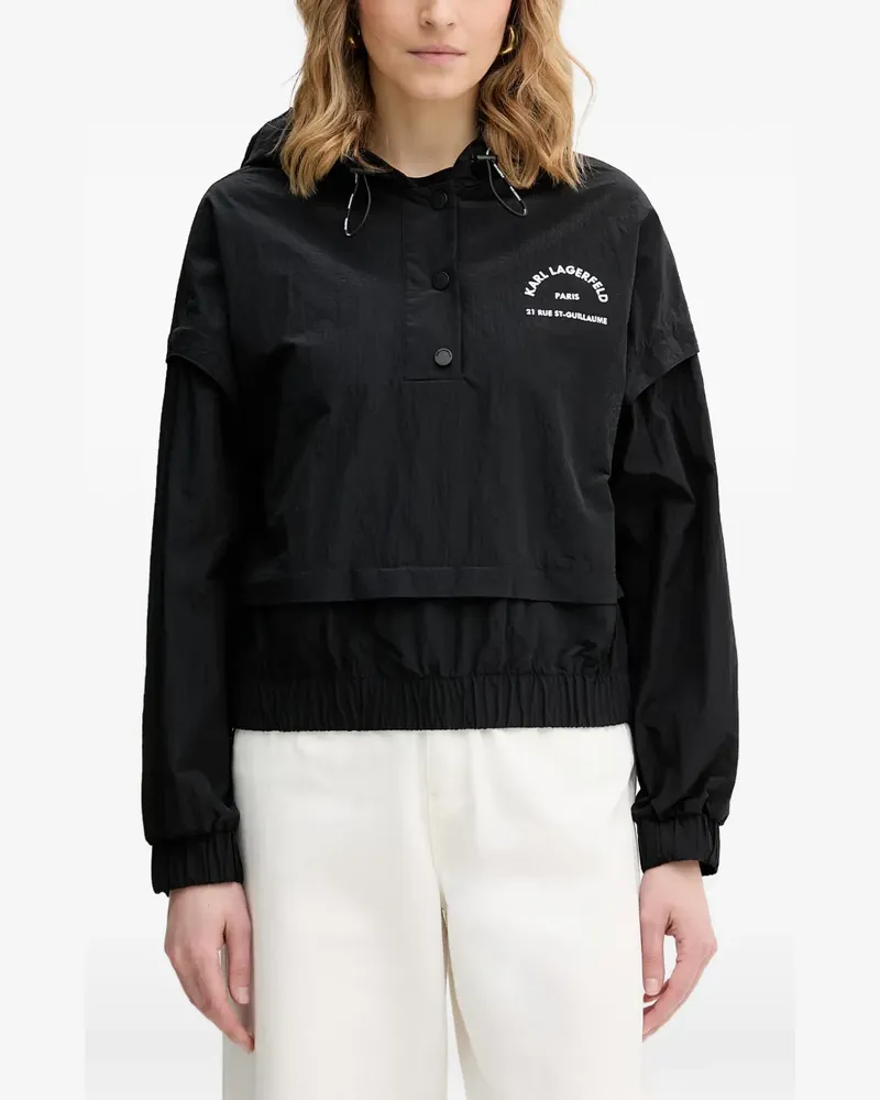 Karl Lagerfeld Jacke mit Logo-Print - Schwarz Schwarz