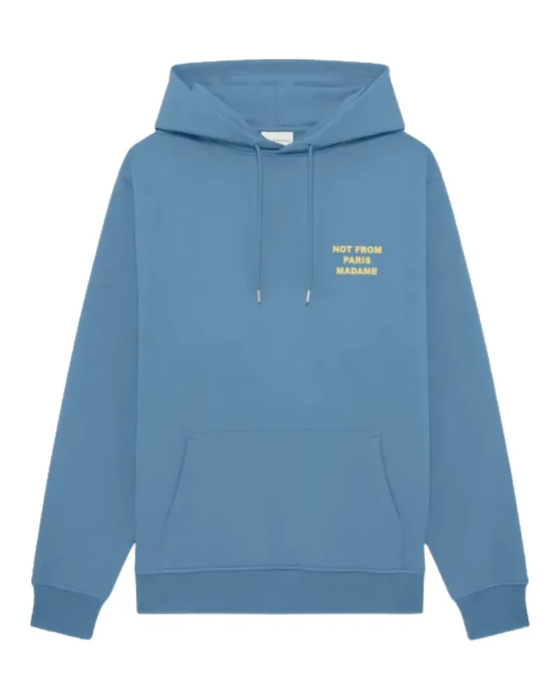 Drôle de Monsieur Hoodie mit Slogan - Blau Blau