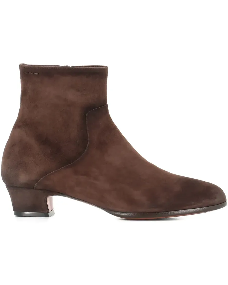 Alexander Hotto Wildlederstiefel mit Reißverschluss 35mm - Braun Braun