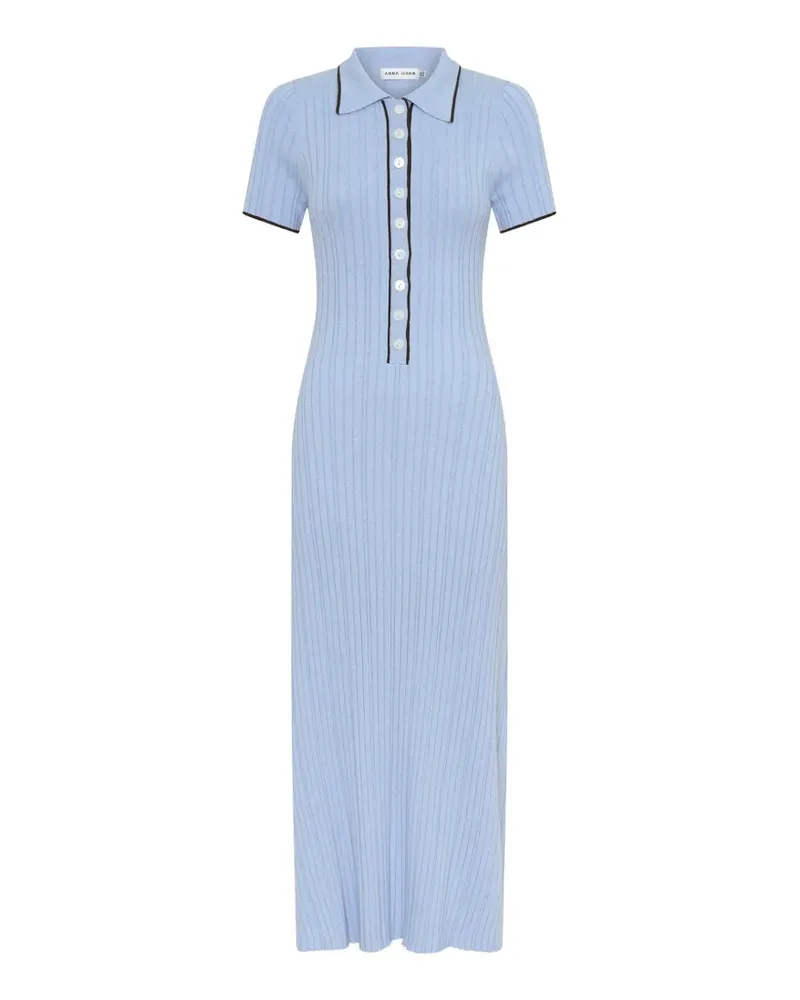 Anna Quan Penelope Midikleid - Blau Blau