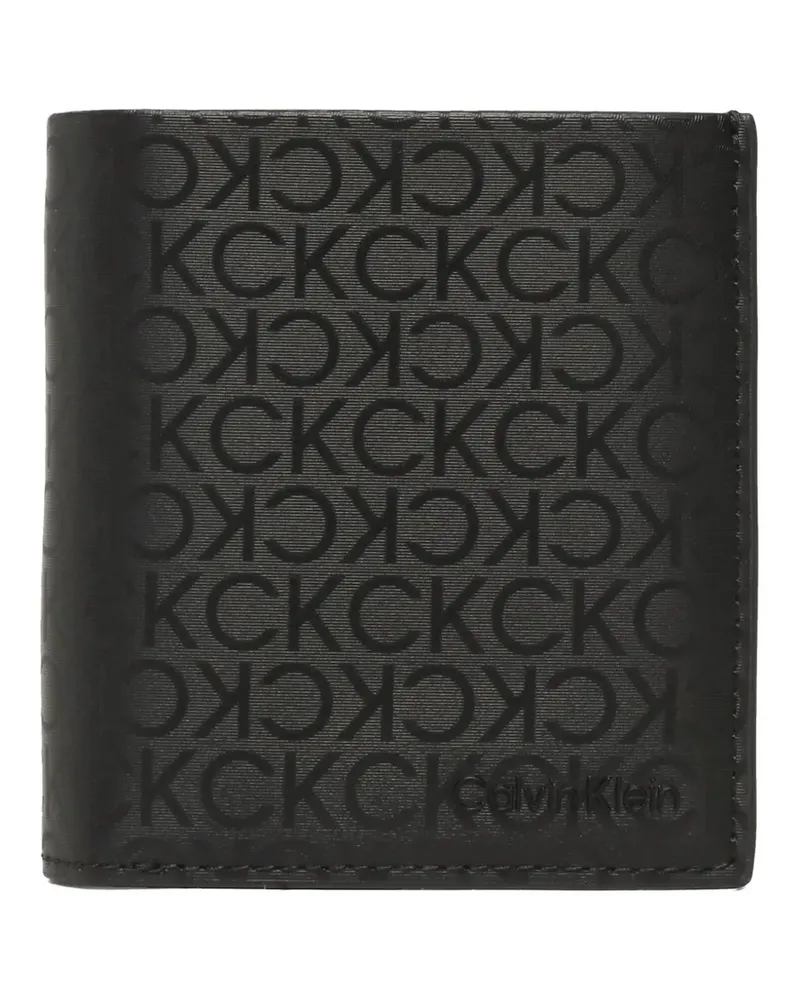 Calvin Klein Portemonnaie mit Logo-Muster - Schwarz Schwarz