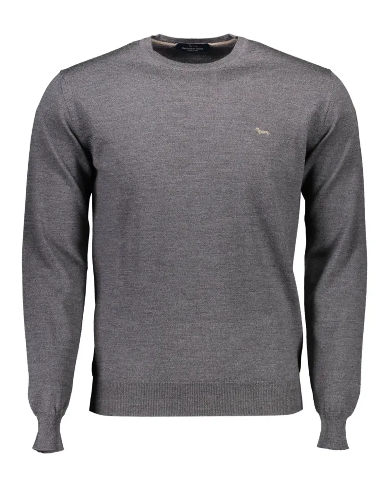 Harmont & Blaine logo-embroidered crew-neck sweater - Grau Grau