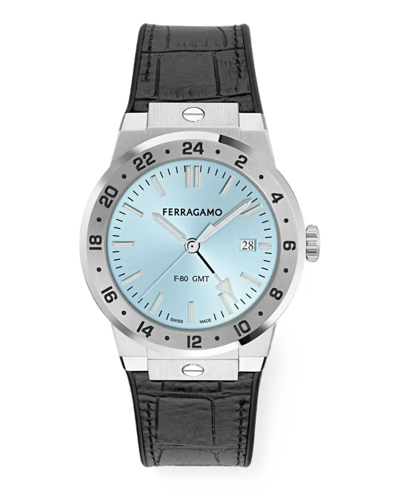 Ferragamo F-80 GMT Armbanduhr 41mm - Blau Blau