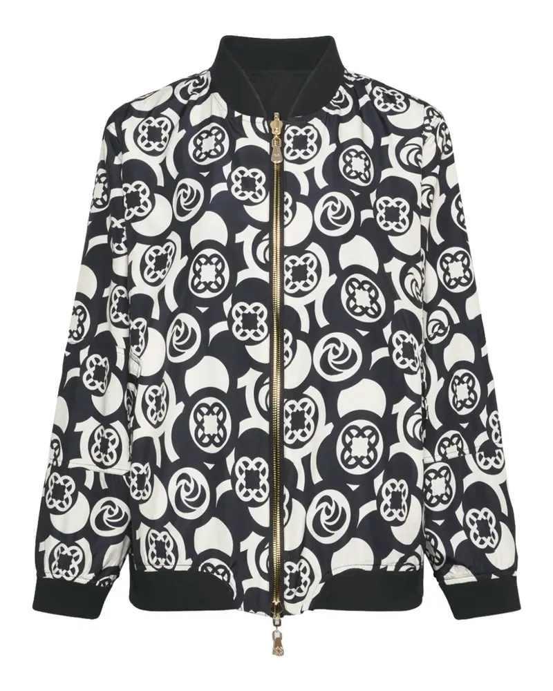 Elena Mirò Wendbare Jacke mit Monogramm - Schwarz Schwarz