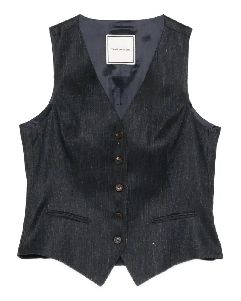 Tagliatore Gracie button waistcoat - Blau Blau