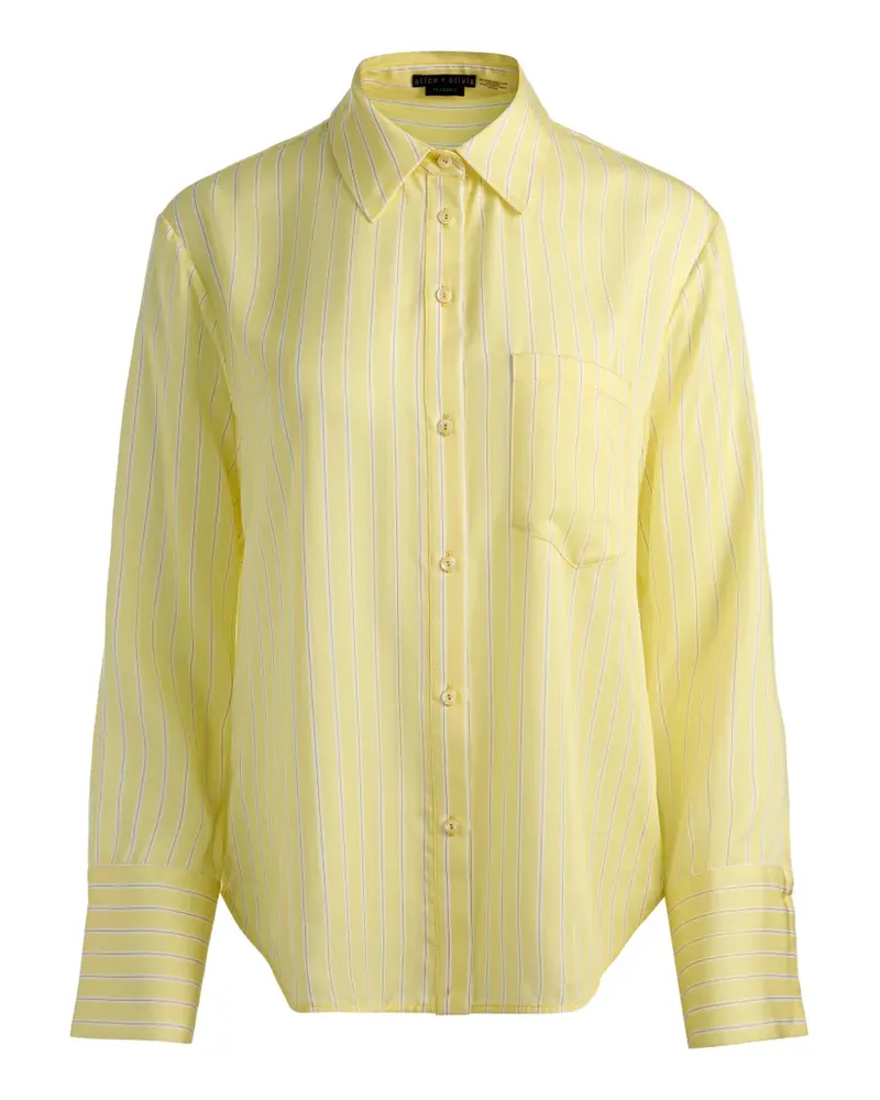 Alice + Olivia Finely oversized striped shirt - Gelb Gelb