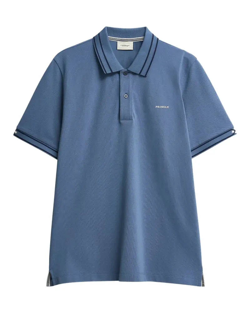 Pringle of Scotland Jacquard-Poloshirt mit Rautenmuster - Blau Blau