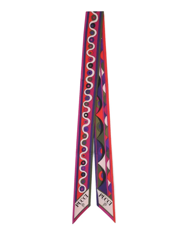 Emilio Pucci geometric-pattern silk scarf - Rosa Rosa