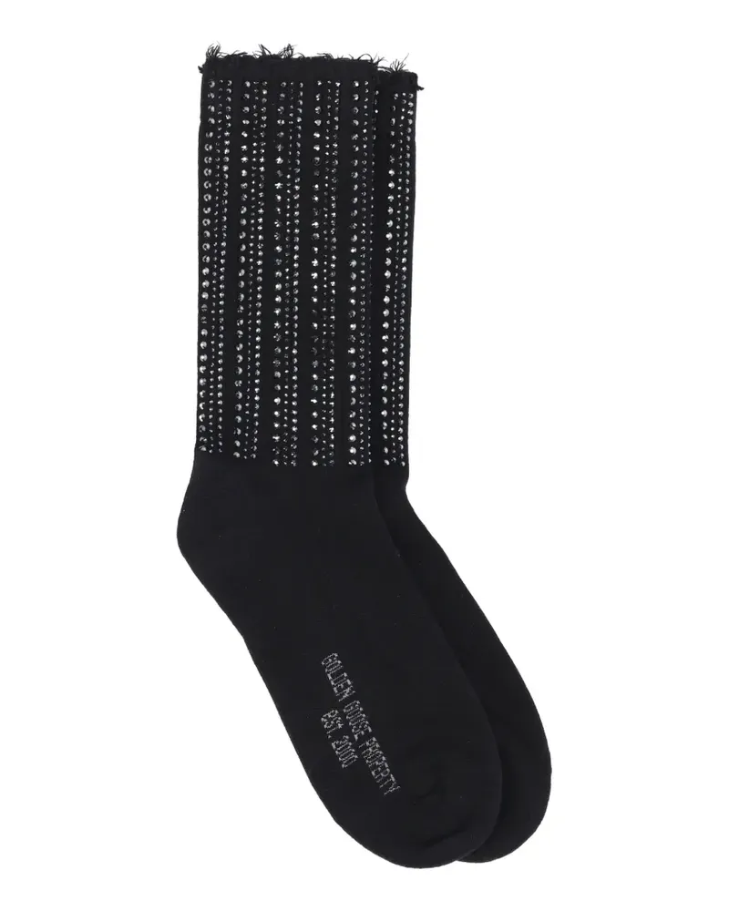 Golden Goose Socken mit Strass - Schwarz Schwarz