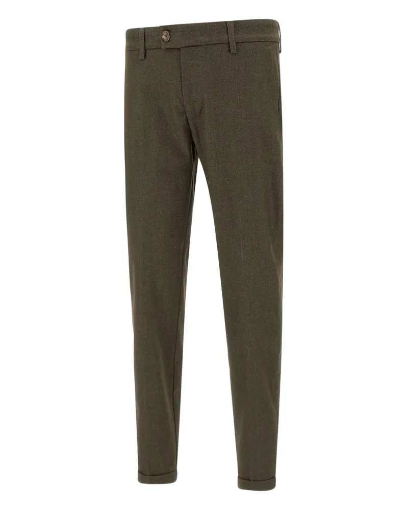 Re-HasH belt-loops turn-up trousers - Braun Braun