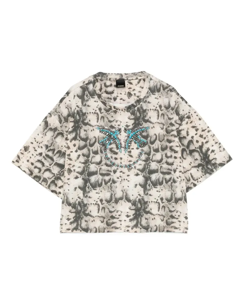 Pinko beaded-embellishment T-shirt - Nude Nude