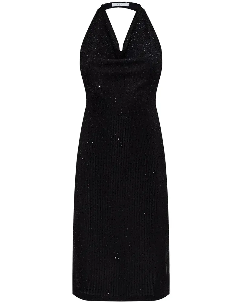 IRO Kleid mit drapiertem Ausschnitt - Schwarz Schwarz