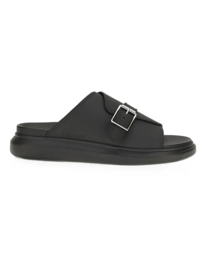 Alexander McQueen buckle-strap leather sandals - Schwarz Schwarz