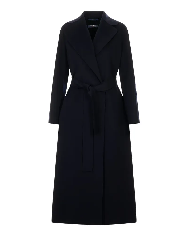 Max Mara belted wrap single breasted coat - Blau Blau