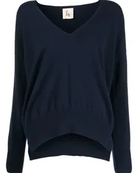 PAULA Kaschmirpullover mit V-Ausschnitt Blau